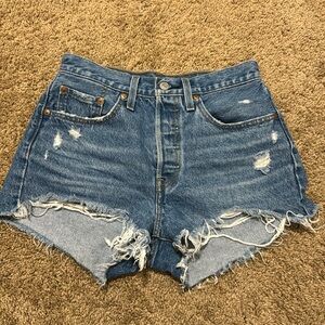 Levi’s medium wash denim shorts
